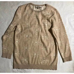 Loft Wool Blend Crew Neck 3/4 Sleeve Sweater Blouse Top Women’s Size Small